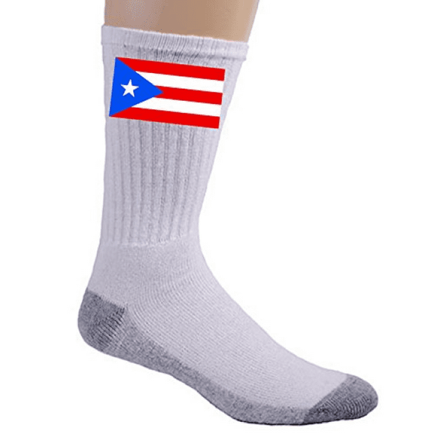 Flag Of Puerto Rico Unisex Funny Casual Crew Socks Athletic Socks For Boys Girls Kids Teenagers 